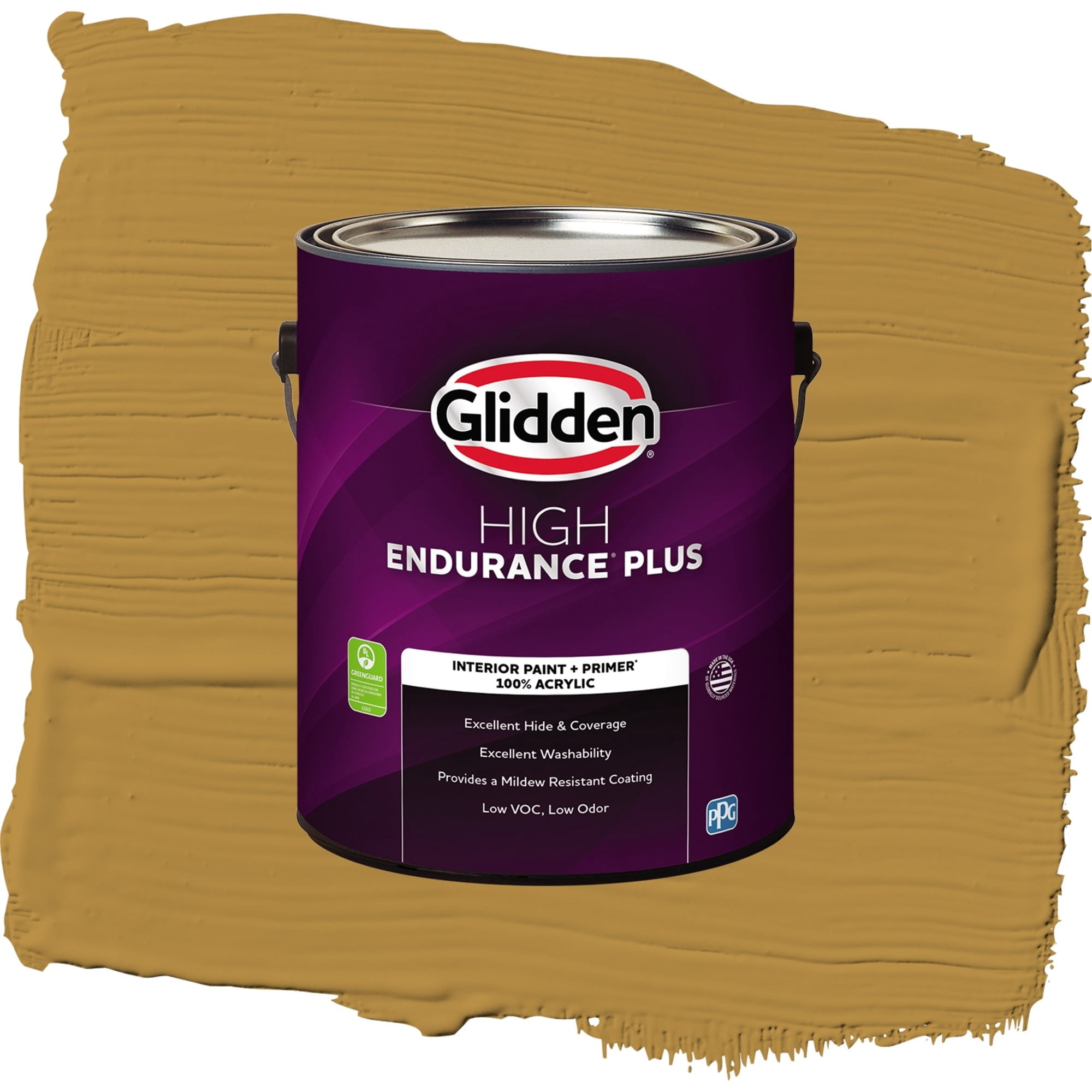 Glidden HEP Butterscotch Ripple / Yellow, Semi-Gloss Interior Paint with Primer, 1 Gallon