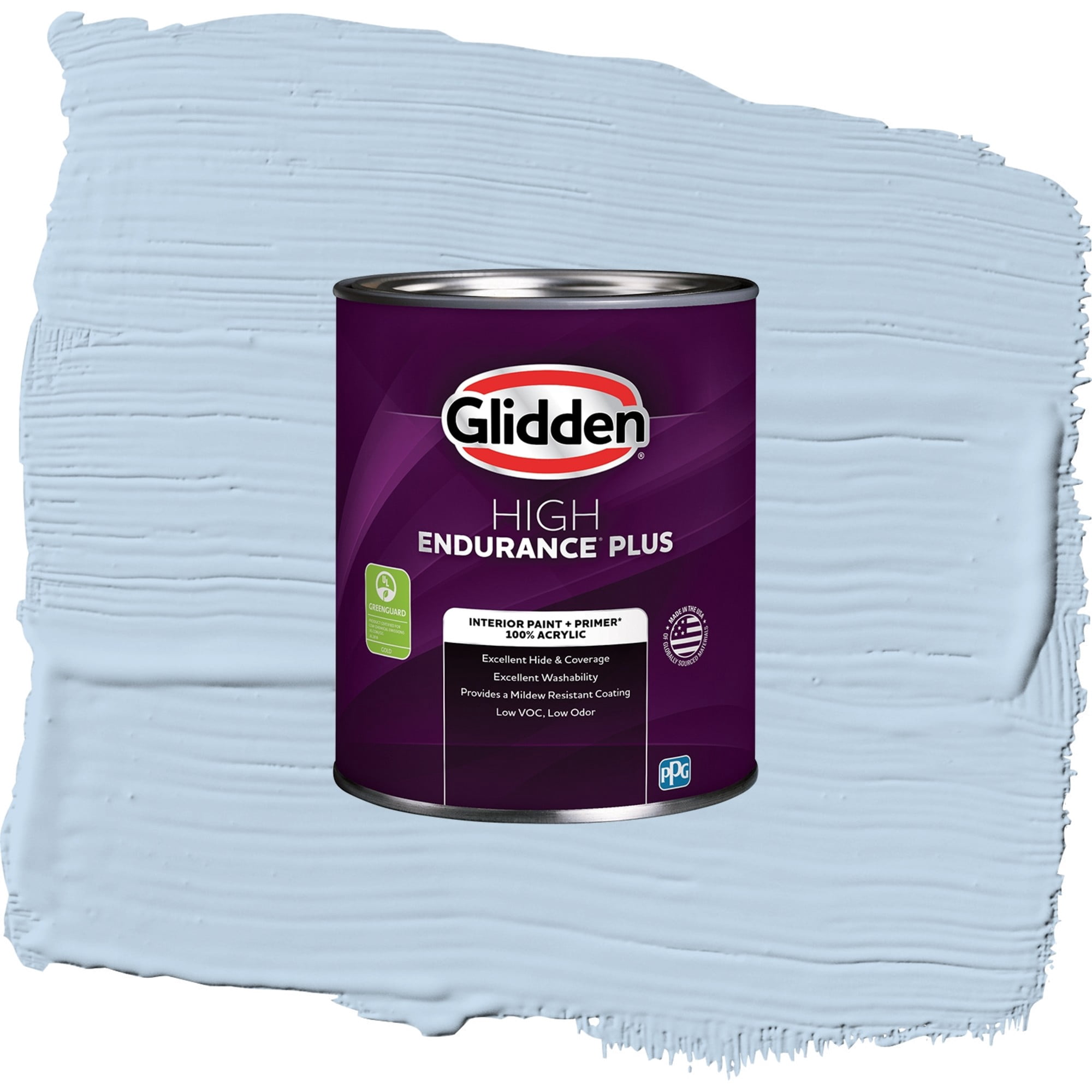 Glidden HEP C'est La Vie / Blue, Flat Interior Paint with Primer, 1 Quart