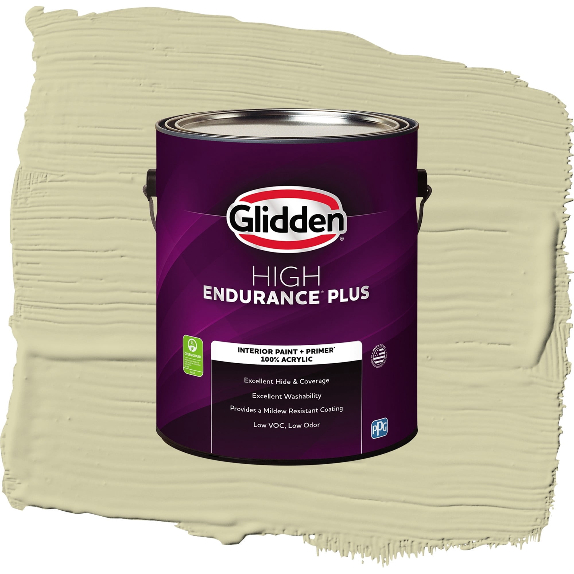 Glidden HEP Canary Grass / Green, Semi-Gloss Interior Paint with Primer, 1 Gallon