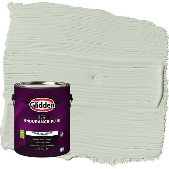 Glidden HEP Castaway / Green Eggshell Interior Paint with Primer, 1 Gallon