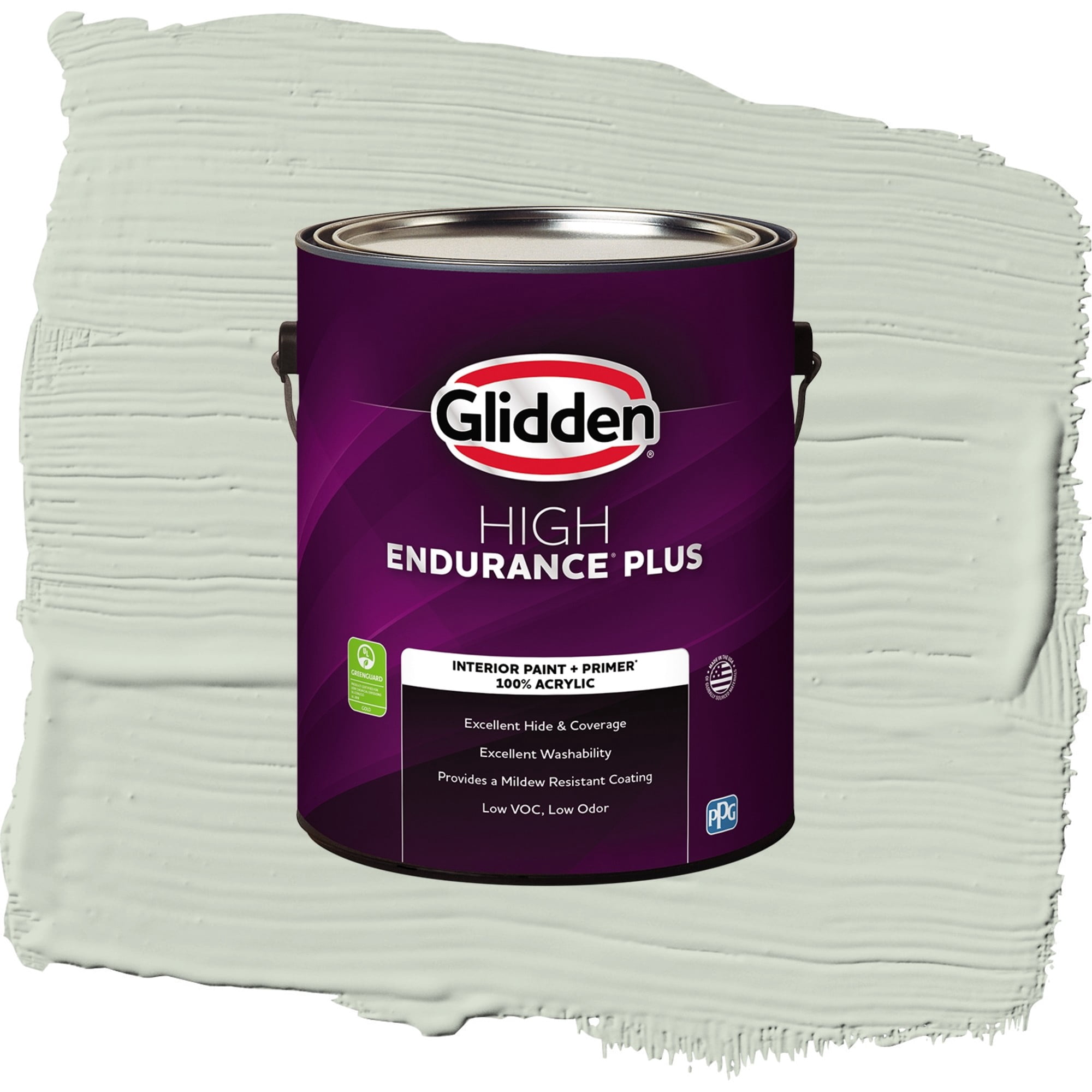 Glidden HEP Castaway / Green, Eggshell Interior Paint with Primer, 1 Gallon