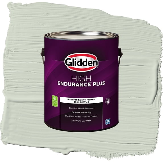 Glidden HEP Castaway / Green, Eggshell Interior Paint with Primer, 1 Gallon