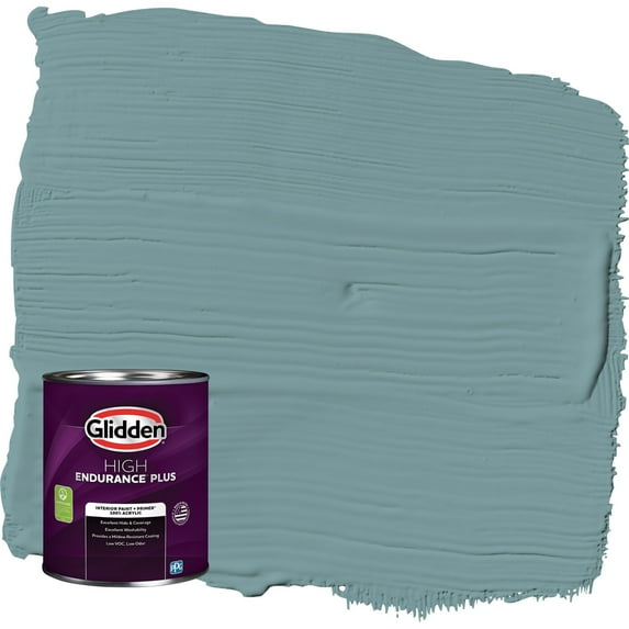 Glidden HEP Cathedral Glass / Aqua Semi-Gloss Interior Paint with Primer, 1 Quart