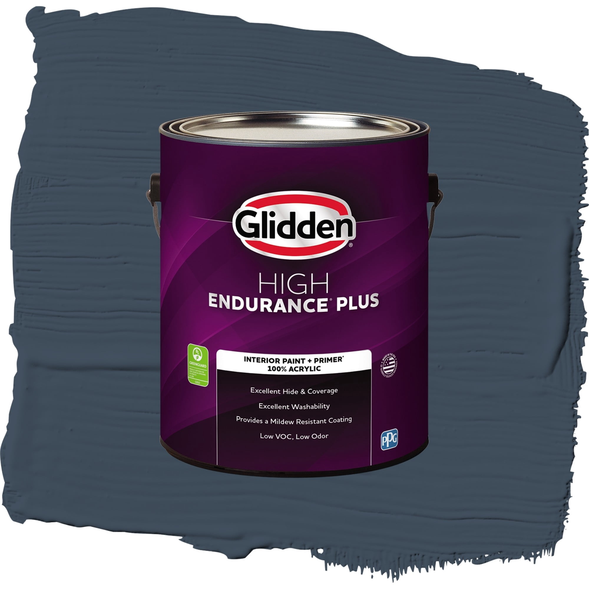 Glidden HEP Cavalry / Navy Blue, Semi-Gloss Interior Paint with Primer, 1 Gallon