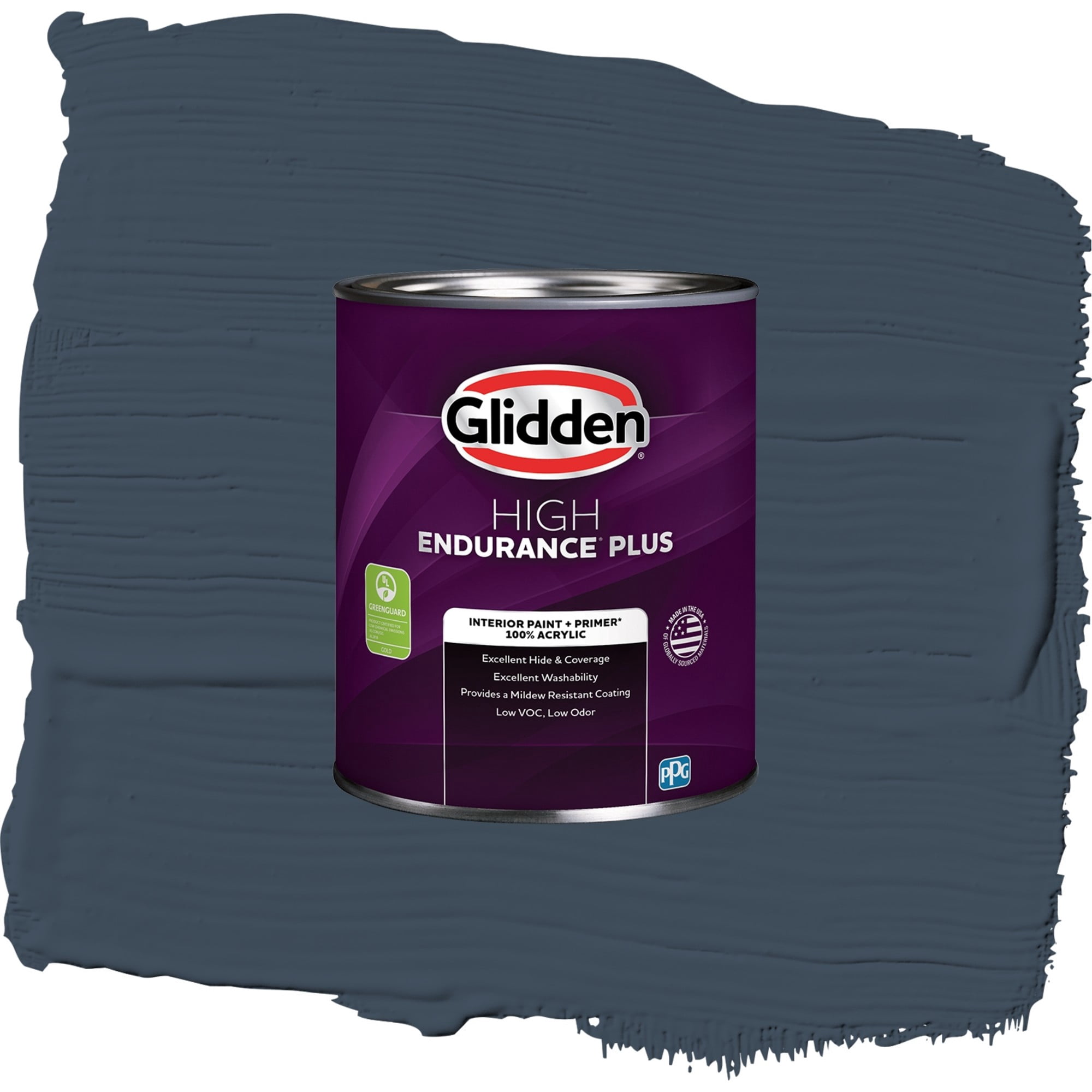 Glidden High Endurance Plus Cavalry Semi Gloss Interior Paint and Primer, 1 Quart