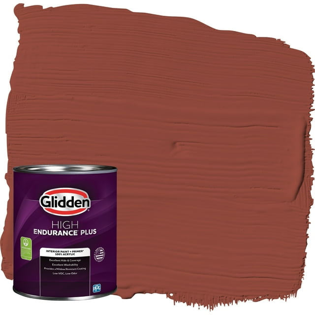 Glidden HEP Interior Paint + Primer Cedar Chest / Brown, SemiGloss, 1