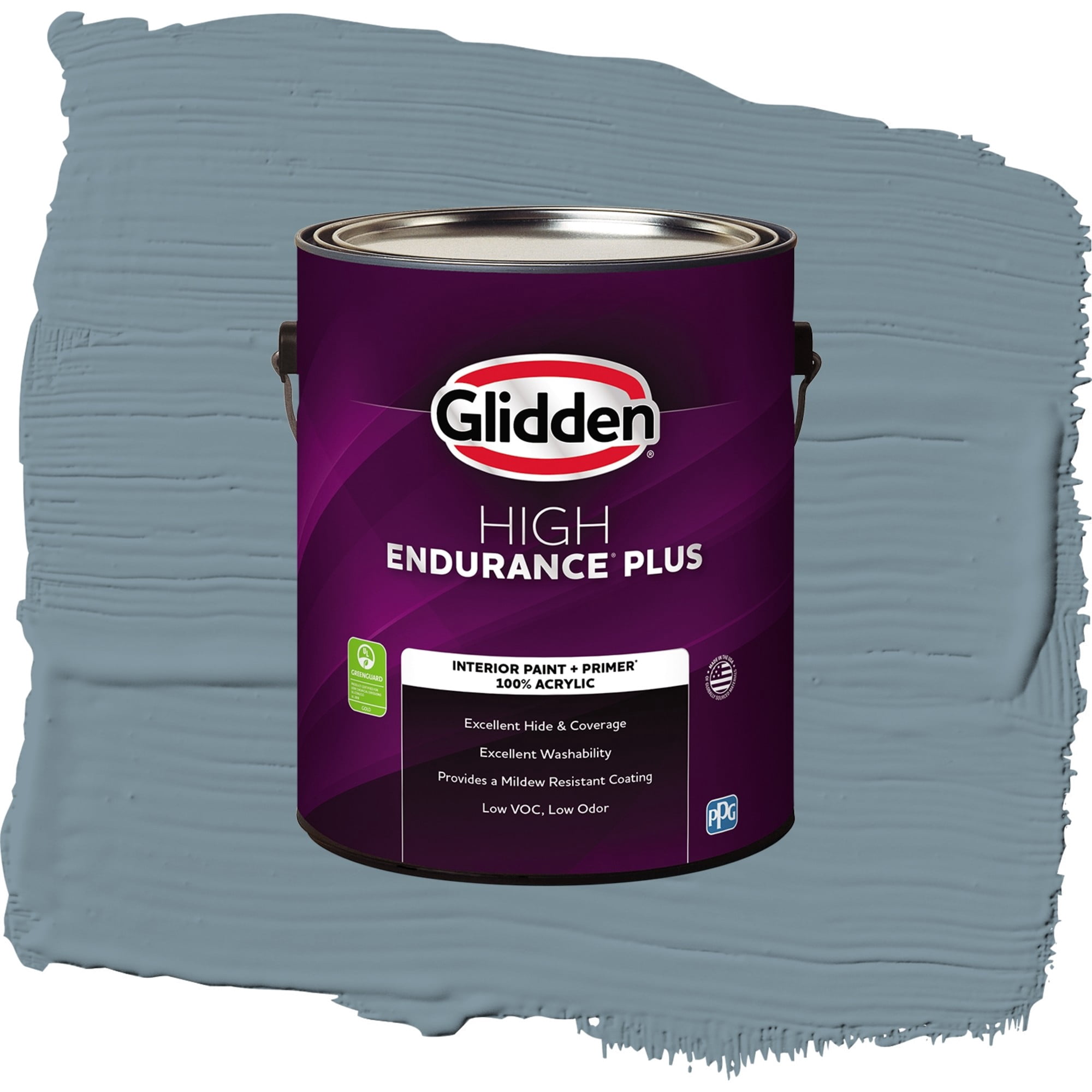 Glidden HEP Chalky Blue / Blue, Eggshell Interior Paint with Primer, 1 Gallon