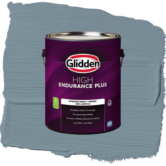 Glidden HEP Chalky Blue / Blue, Semi-Gloss Interior Paint with Primer, 1 Gallon
