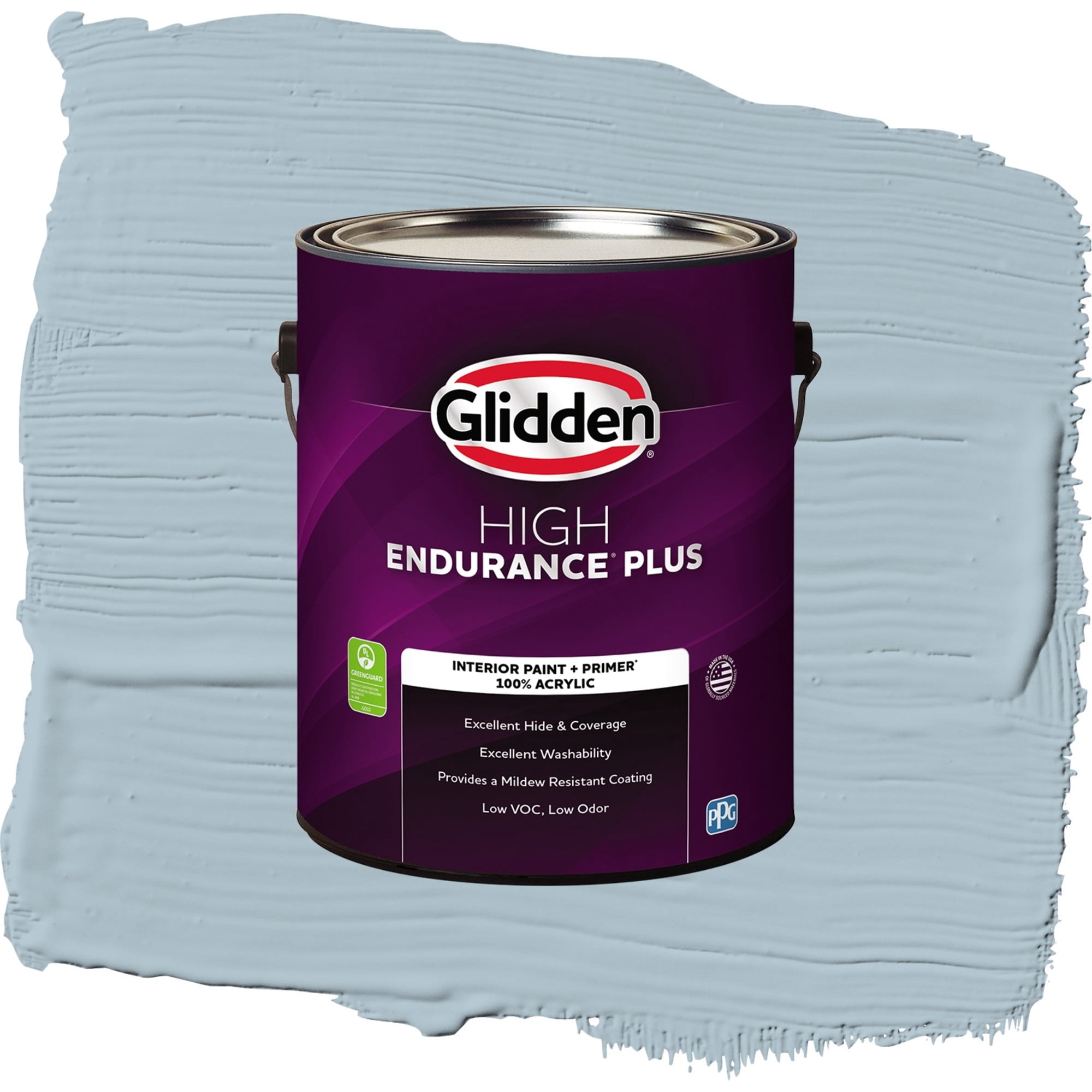 Glidden HEP Chambray / Blue, Semi-Gloss Interior Paint with Primer, 1 Gallon
