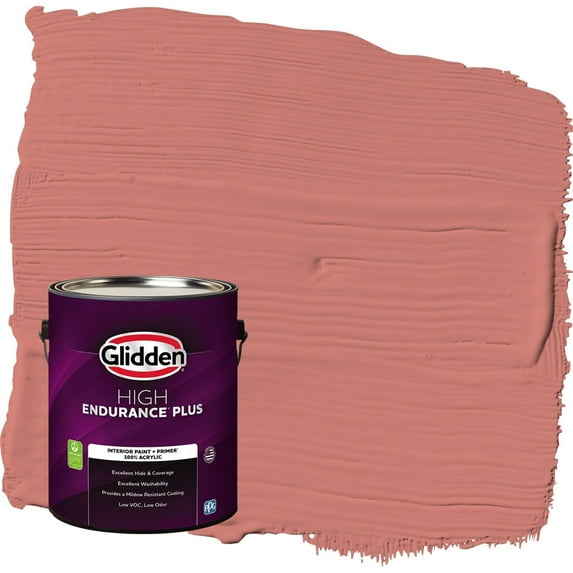 Glidden HEP Chili Pepper / Red Flat Interior Paint with Primer, 1 Gallon