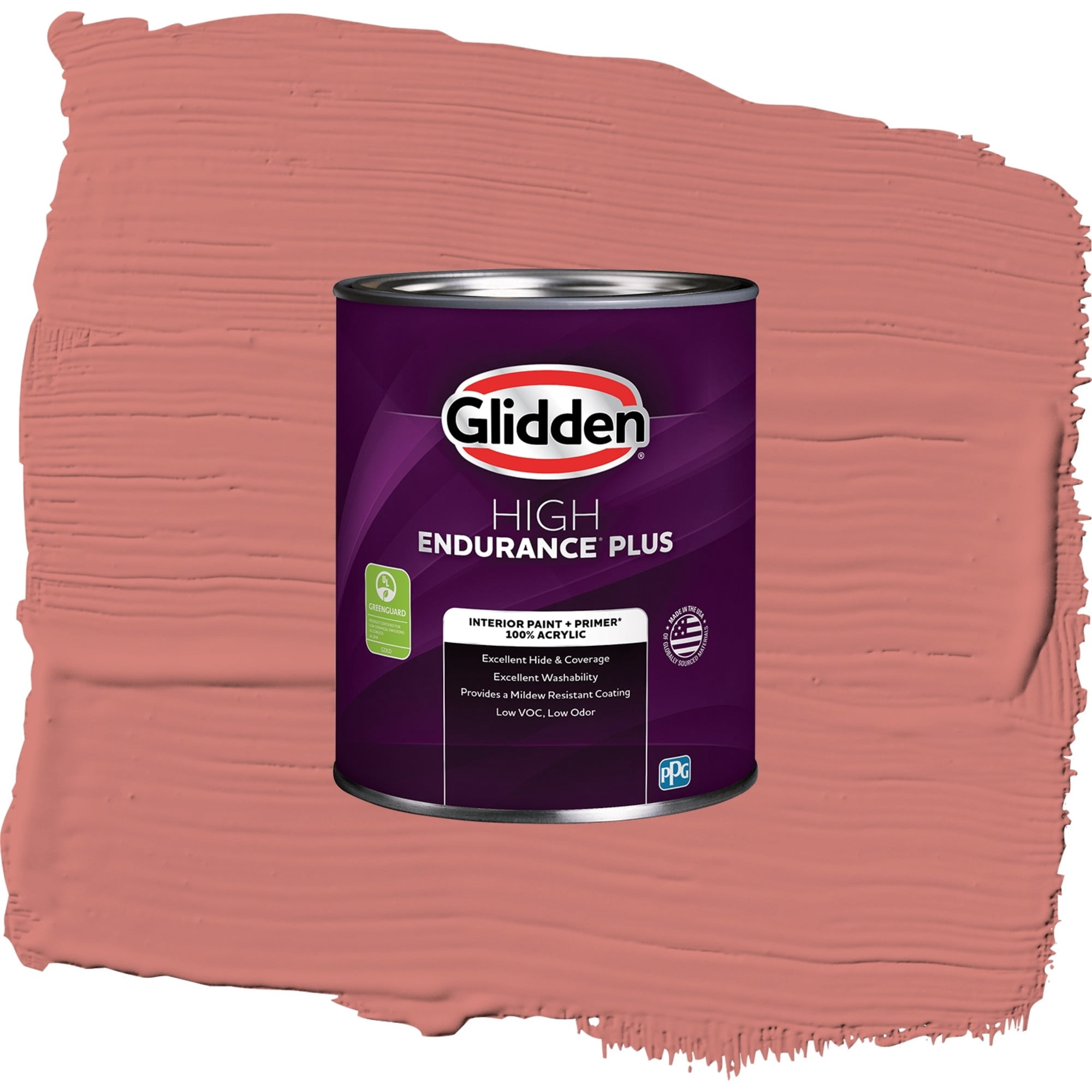 Glidden High Endurance Plus Chili Pepper Semi Gloss Interior Paint and Primer, 1 Quart