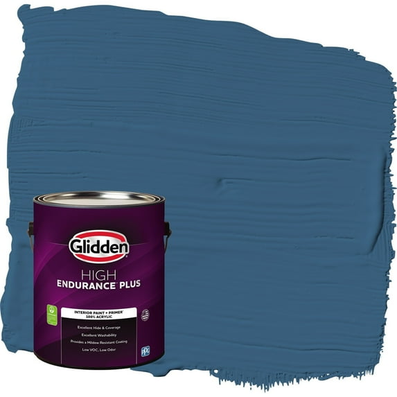 Glidden HEP Chinese Porcelain / Blue Eggshell Interior Paint with Primer, 1 Gallon