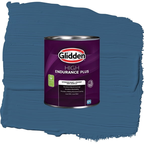 Glidden HEP Chinese Porcelain / Blue, Eggshell Interior Paint with Primer, 1 Quart