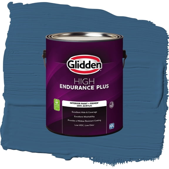 Glidden HEP Chinese Porcelain / Blue, Semi-Gloss Interior Paint with Primer, 1 Gallon