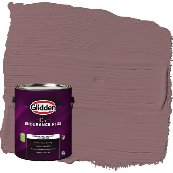 Glidden HEP Chocolate Sparkle / Purple Eggshell Interior Paint with Primer, 1 Gallon