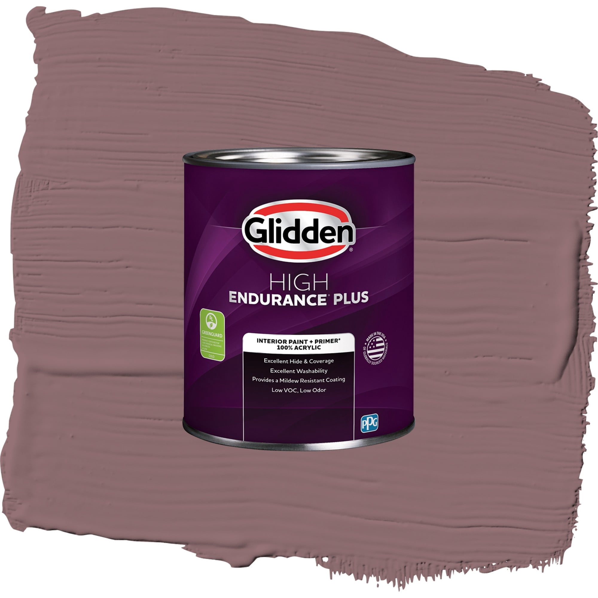 Glidden HEP Chocolate Sparkle / Purple, Semi-Gloss Interior Paint with Primer, 1 Quart