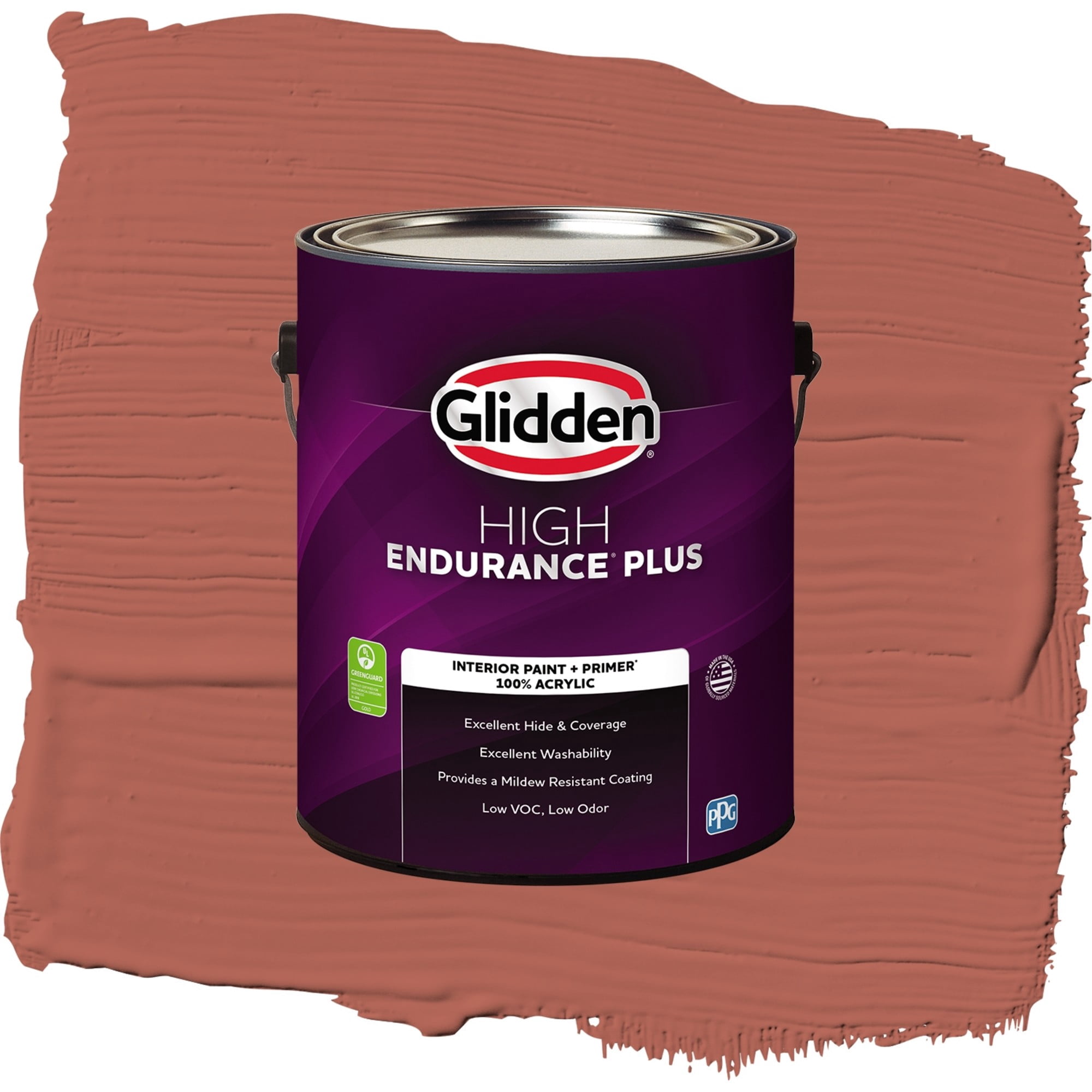 Glidden HEP Cinnabar / Red, Eggshell Interior Paint with Primer, 1 Gallon