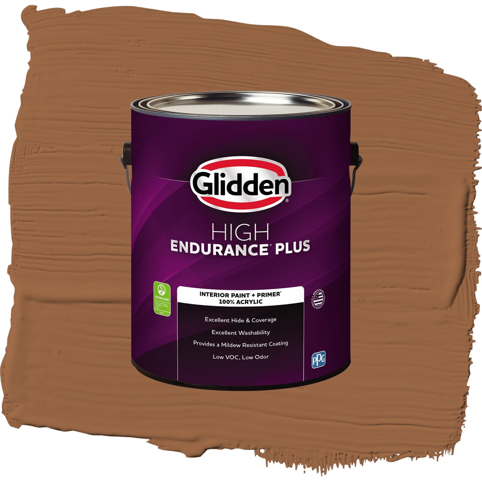 Glidden HEP Cinnamon Stick / Orange, Flat Interior Paint with Primer, 1 Gallon