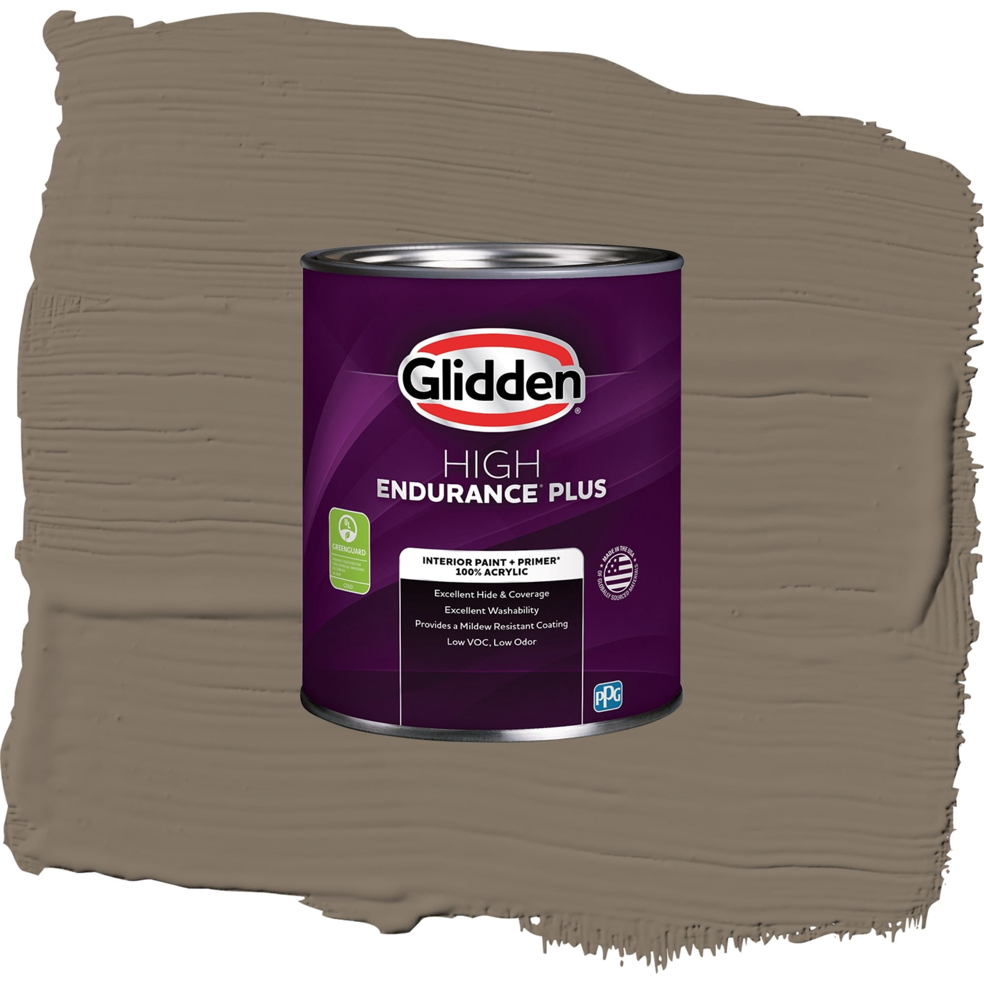 Glidden High Endurance Plus Clam Shell Flat Interior Paint and Primer, 1 Quart