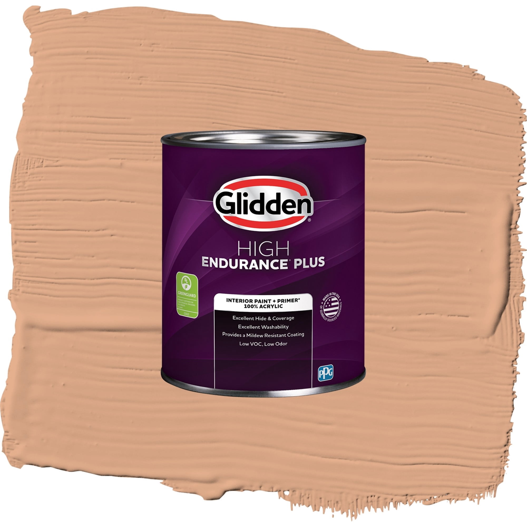 Glidden HEP Clay Fire / Orange, Eggshell Interior Paint with Primer, 1 Quart