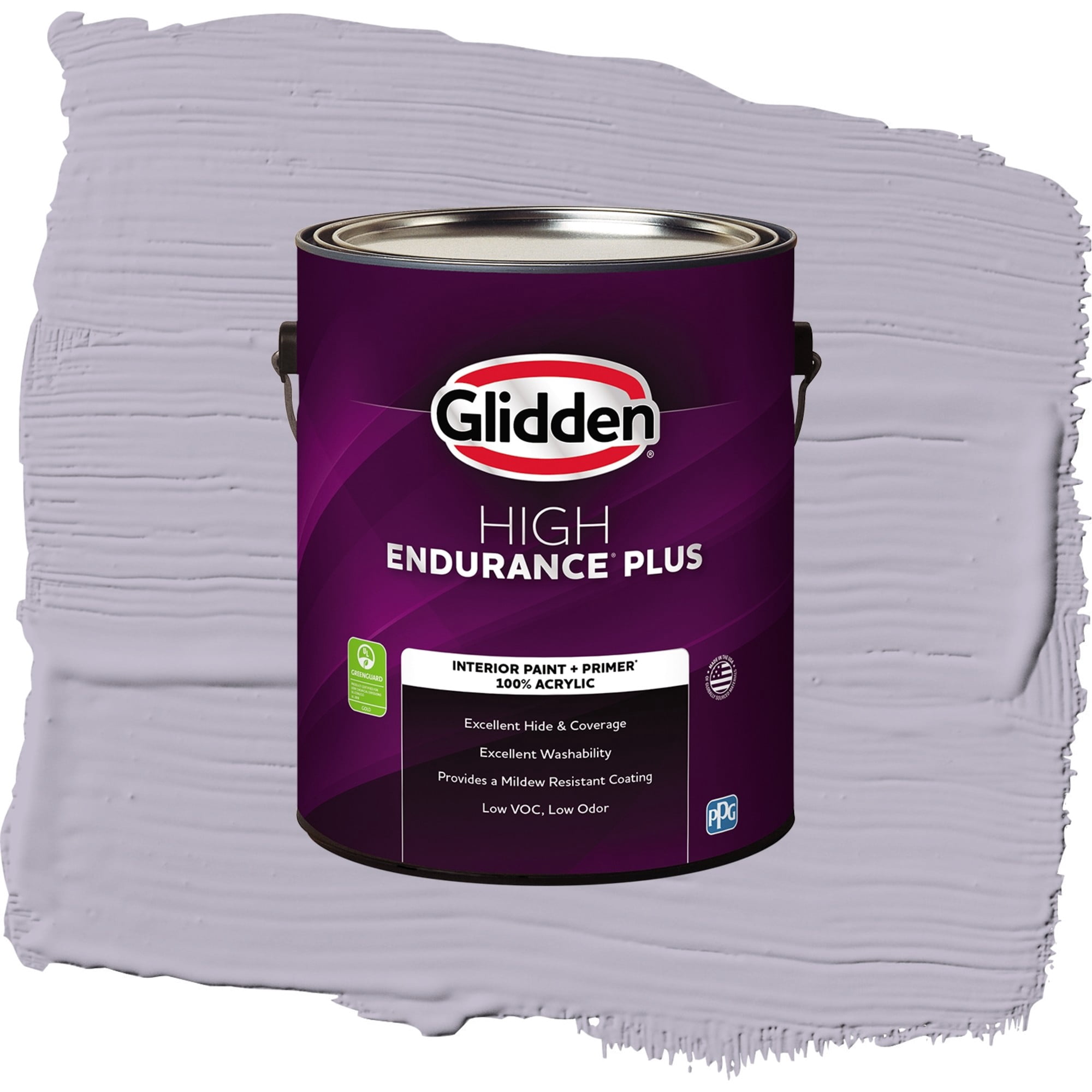 Glidden HEP Cloudberry / Purple, Flat Interior Paint with Primer, 1 Gallon