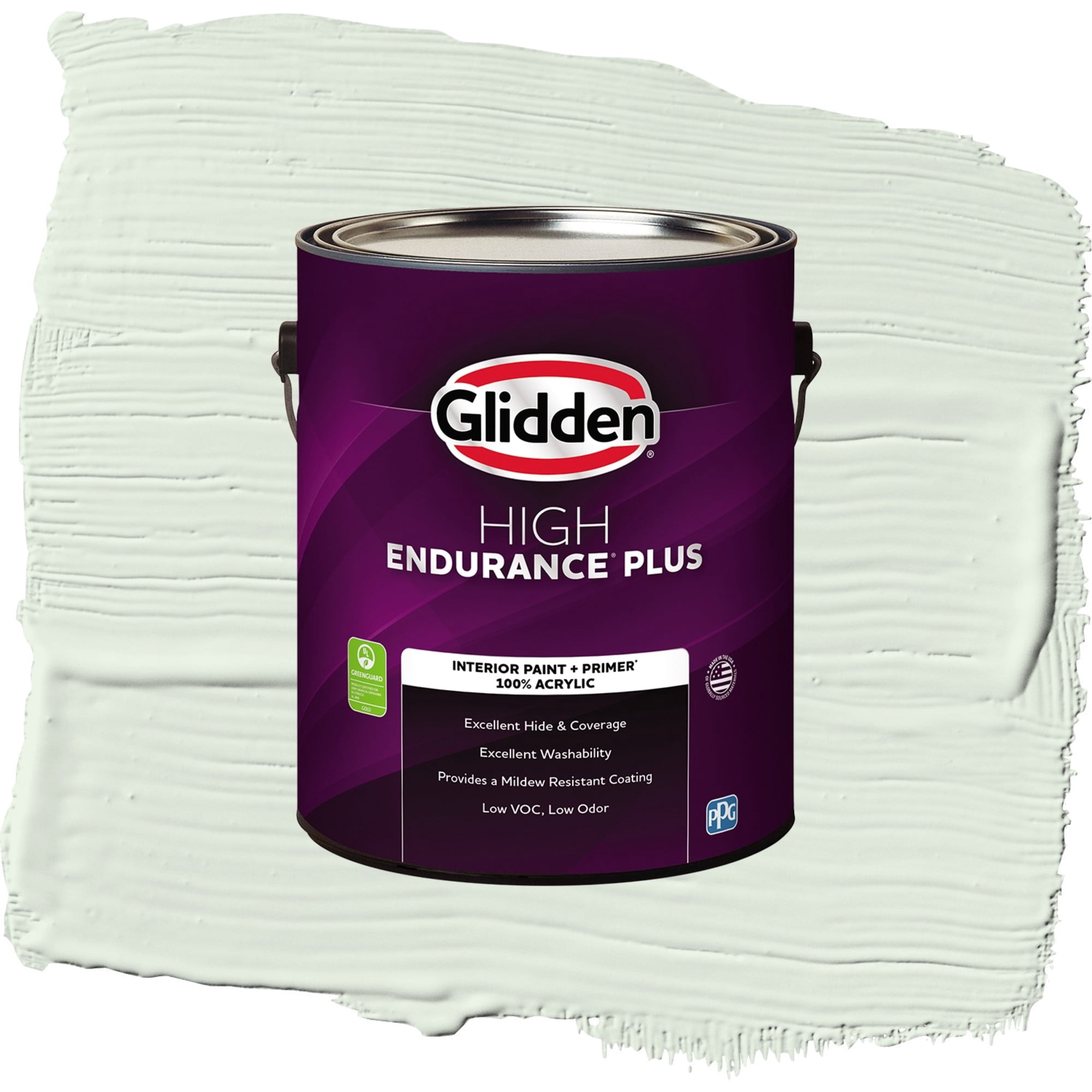 Glidden HEP Cloudy Day / Green, Eggshell Interior Paint with Primer, 1 Gallon