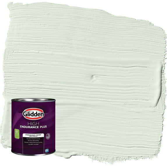 Glidden HEP Cloudy Day / Green Flat Interior Paint with Primer, 1 Quart