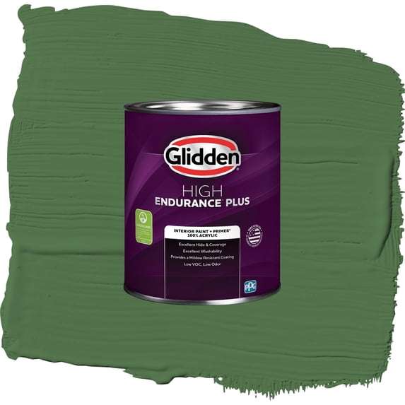 Glidden HEP Clover Leaf / Green, Semi-Gloss Interior Paint with Primer, 1 Quart