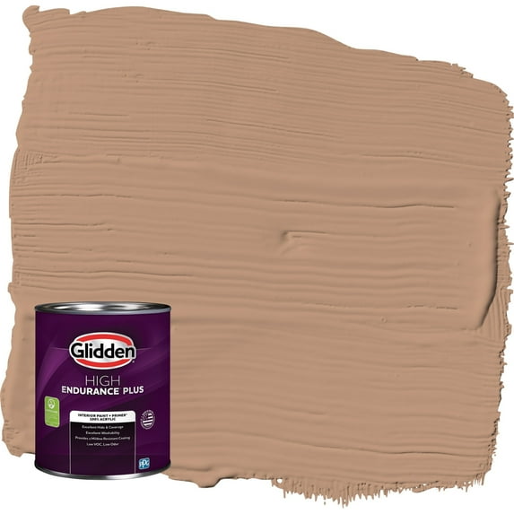 Glidden HEP Cool Clay / Beige Flat Interior Paint with Primer, 1 Quart