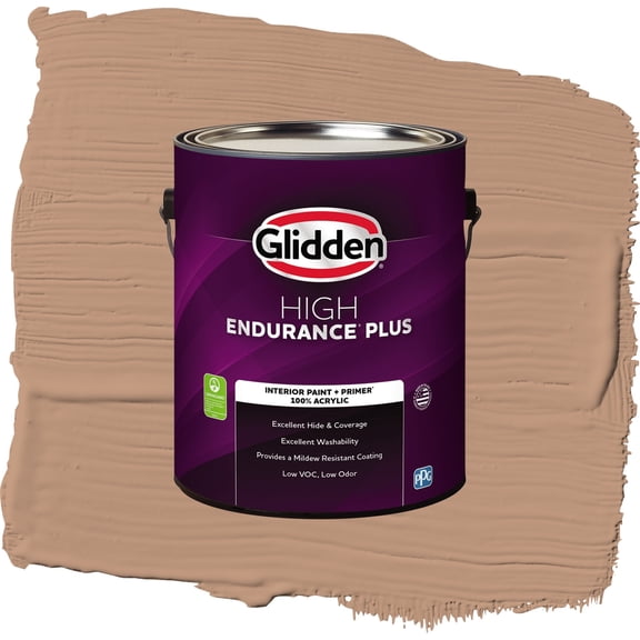 Glidden HEP Cool Clay / Beige, Semi-Gloss Interior Paint with Primer, 1 Gallon