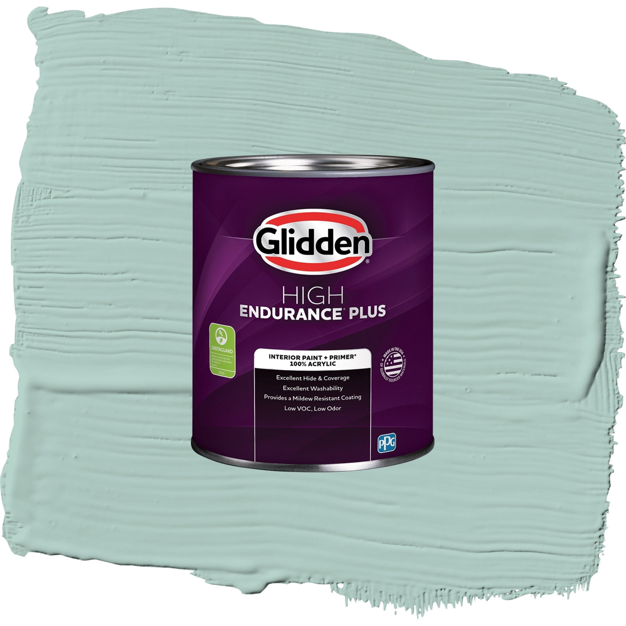 Glidden HEP Copenhagen / Green, Eggshell Interior Paint with Primer, 1 Quart