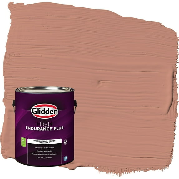 Glidden HEP Copper Trail / Orange Semi-Gloss Interior Paint with Primer, 1 Gallon