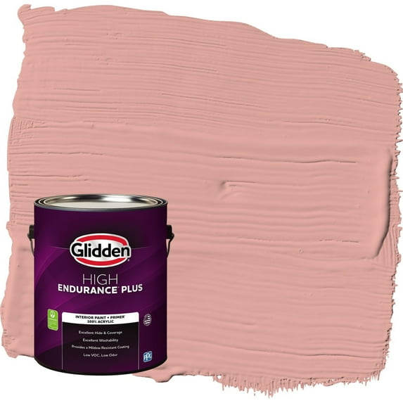 Glidden HEP Coral Cove / Orange Flat Interior Paint with Primer, 1 Gallon