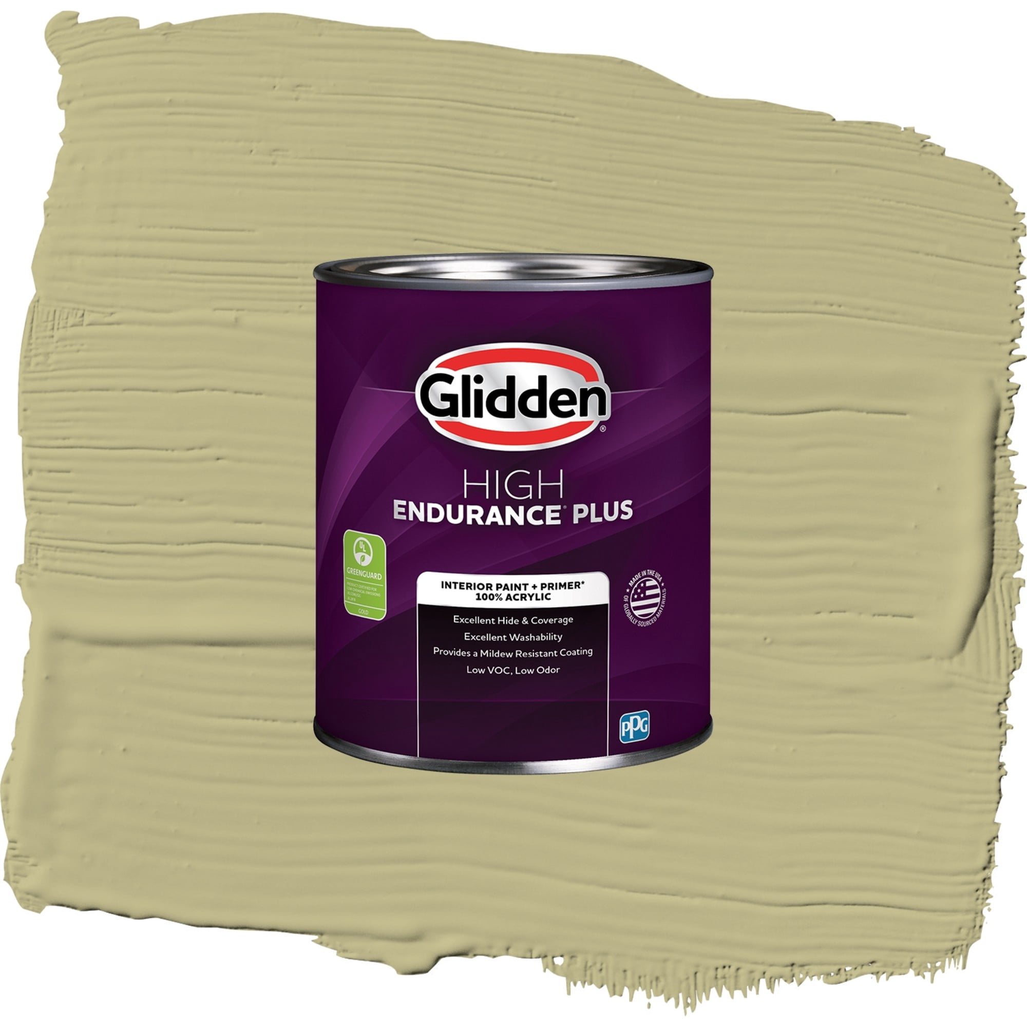 Glidden High Endurance Plus Cress Green Eggshell Interior Paint and Primer, 1 Quart