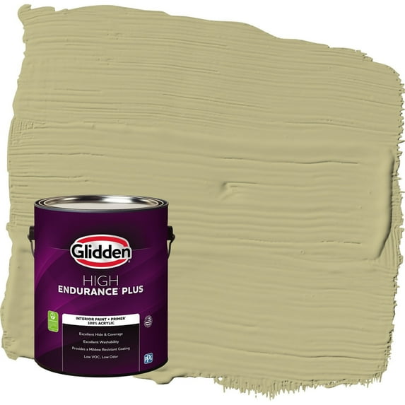 Glidden HEP Cress Green / Green Semi-Gloss Interior Paint with Primer, 1 Gallon