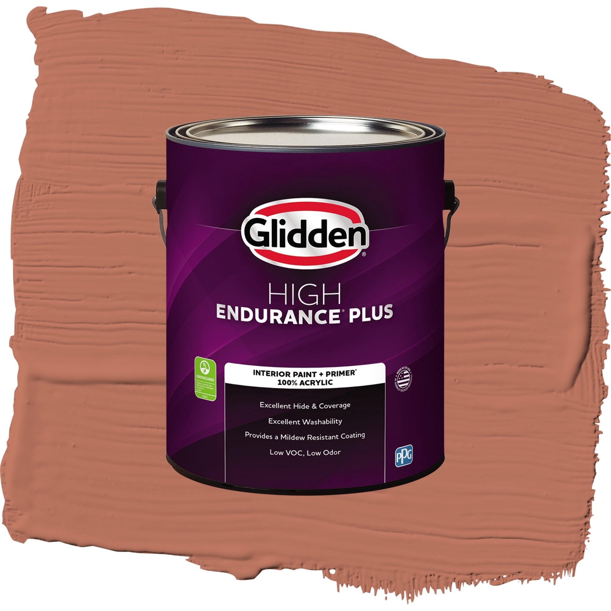 Glidden HEP Crushed Cinnamon / Orange, Eggshell Interior Paint with Primer, 1 Gallon