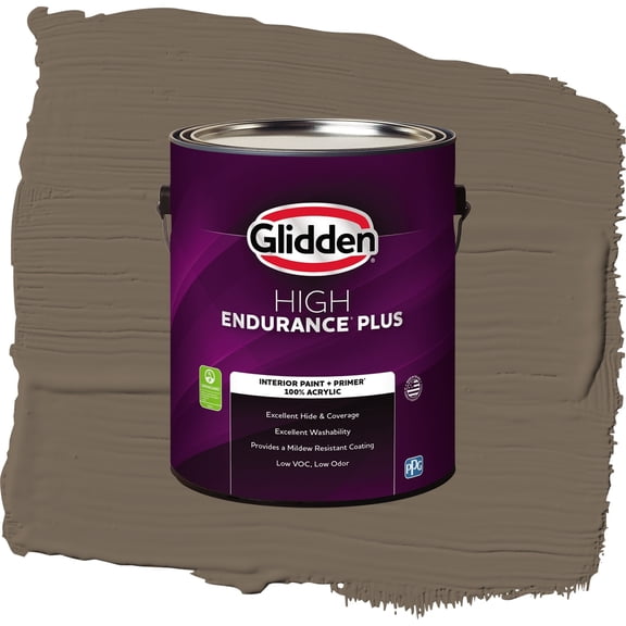 Glidden HEP Curlew / Brown, Semi-Gloss Interior Paint with Primer, 1 Gallon