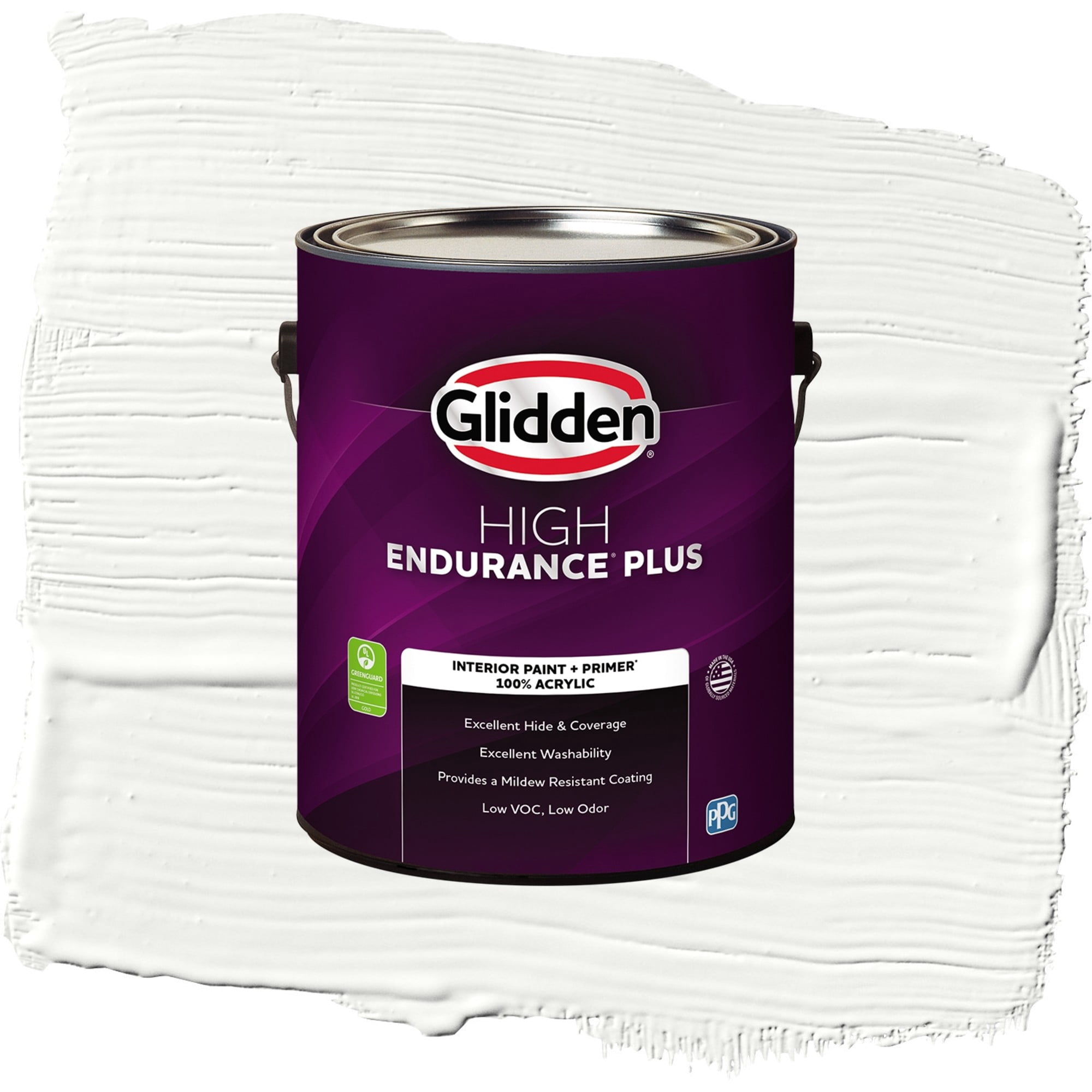 Glidden HEP Delicate White Flat Interior Paint with Primer, 1 Gallon