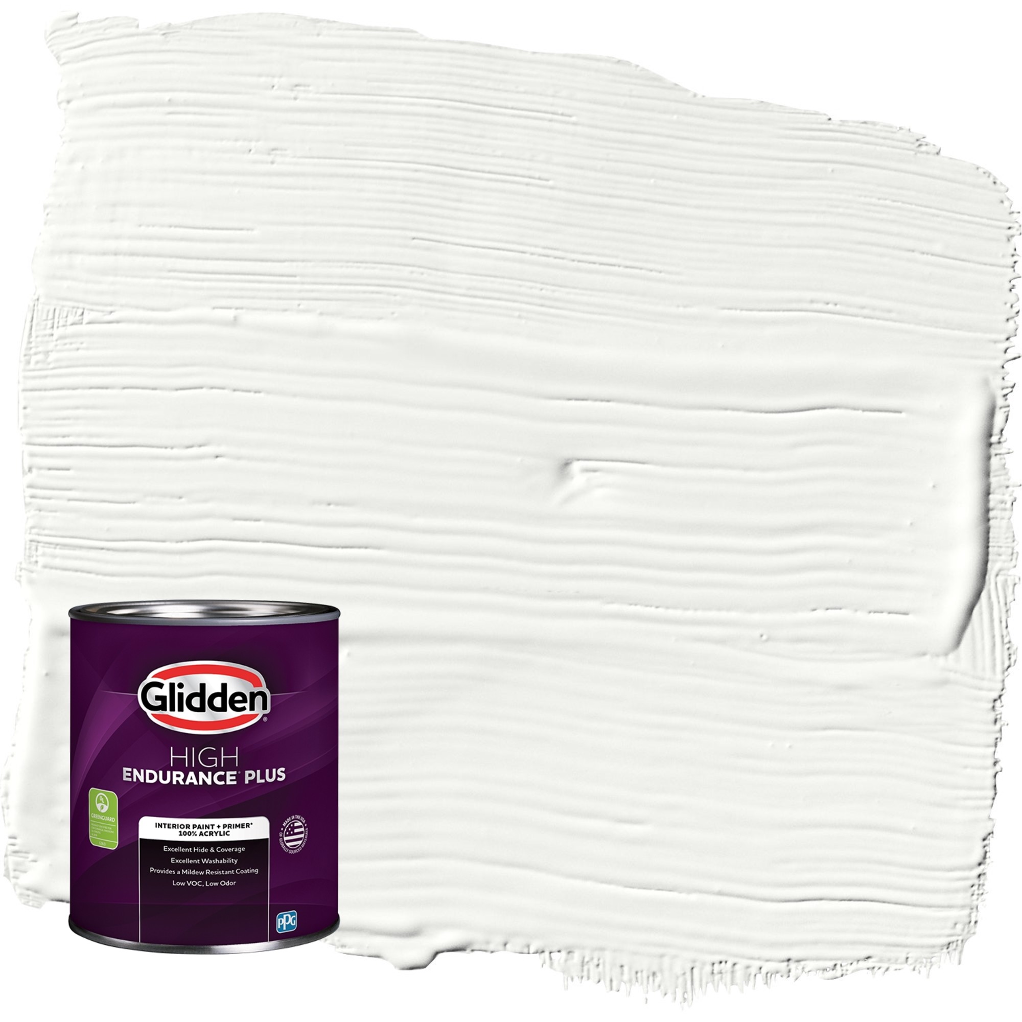 Glidden HEP Delicate White Flat Interior Paint with Primer, 1 Quart ...
