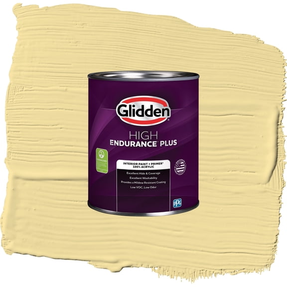 Glidden HEP Demeter / Yellow, Semi-Gloss Interior Paint with Primer, 1 Quart