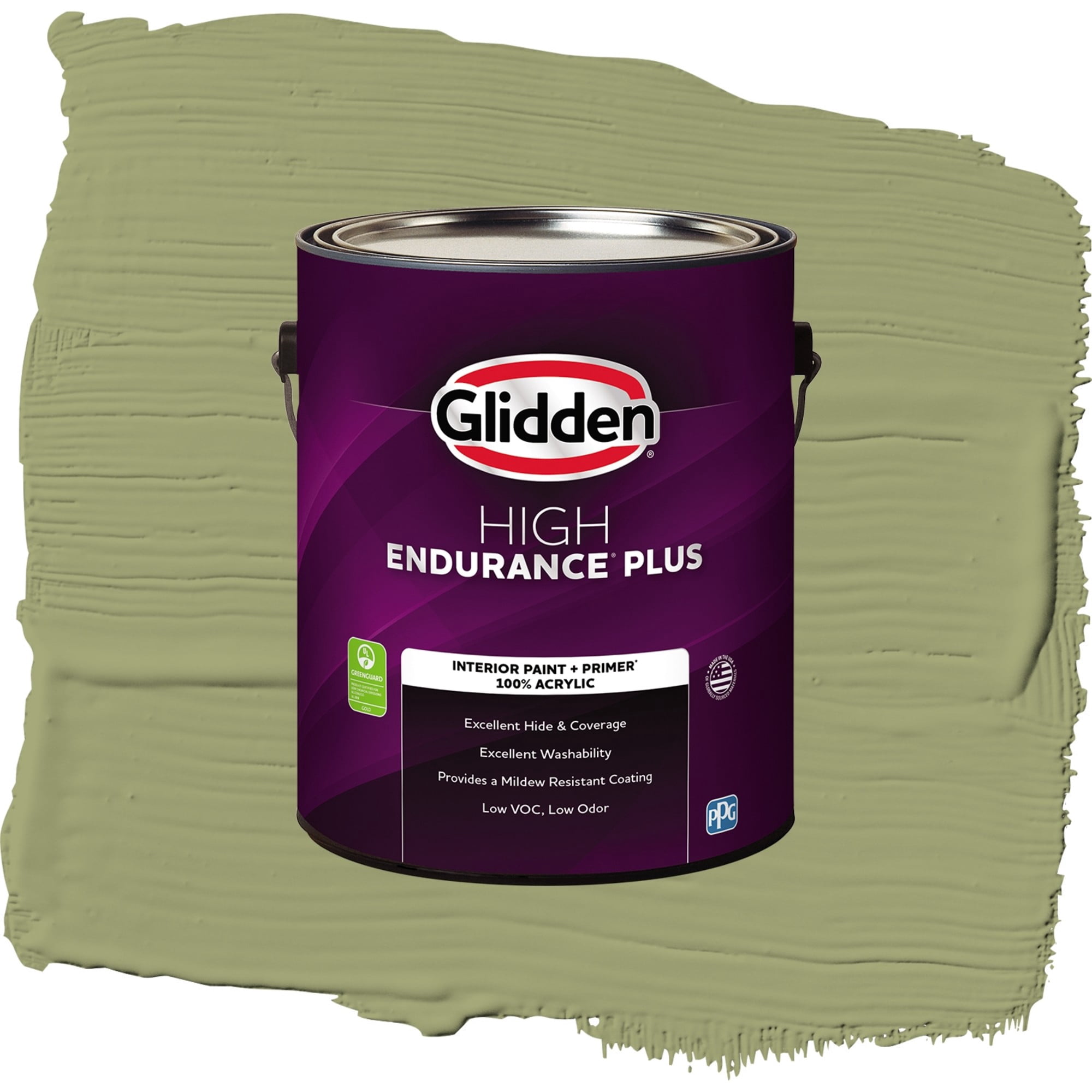 Glidden HEP Dill / Green, Eggshell Interior Paint with Primer, 1 Gallon