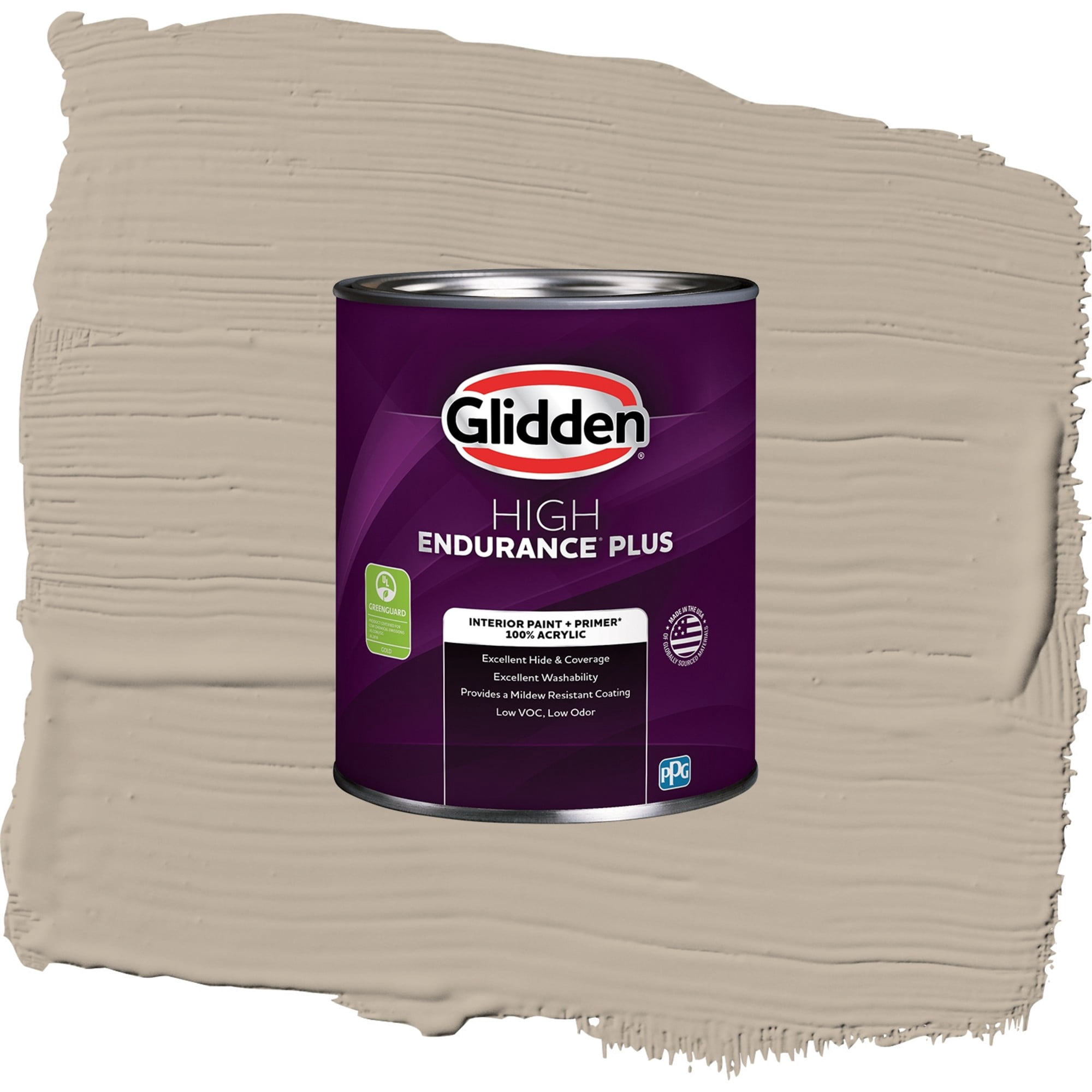 Glidden HEP Discover / Beige, Flat Interior Paint with Primer, 1 Quart