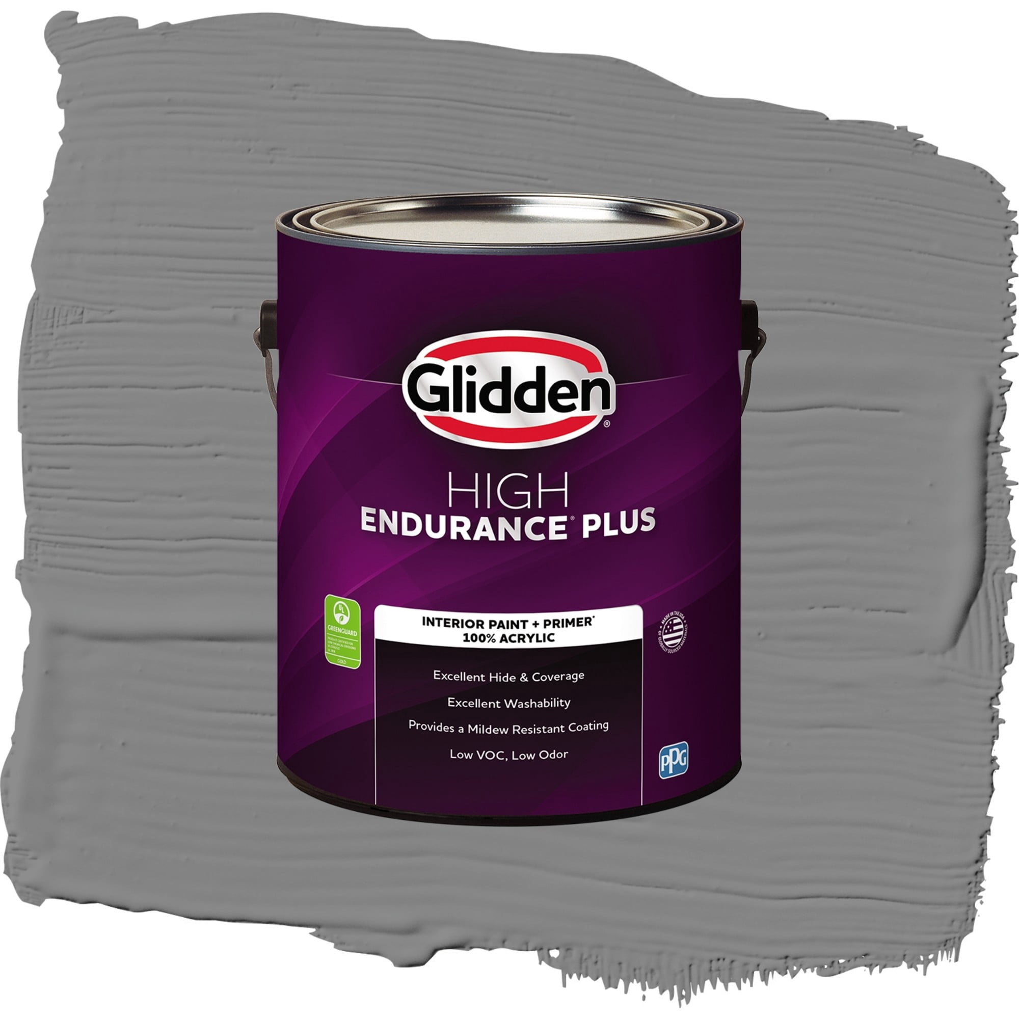 Glidden HEP Dover Gray / Grey, Eggshell Interior Paint with Primer, 1 Gallon