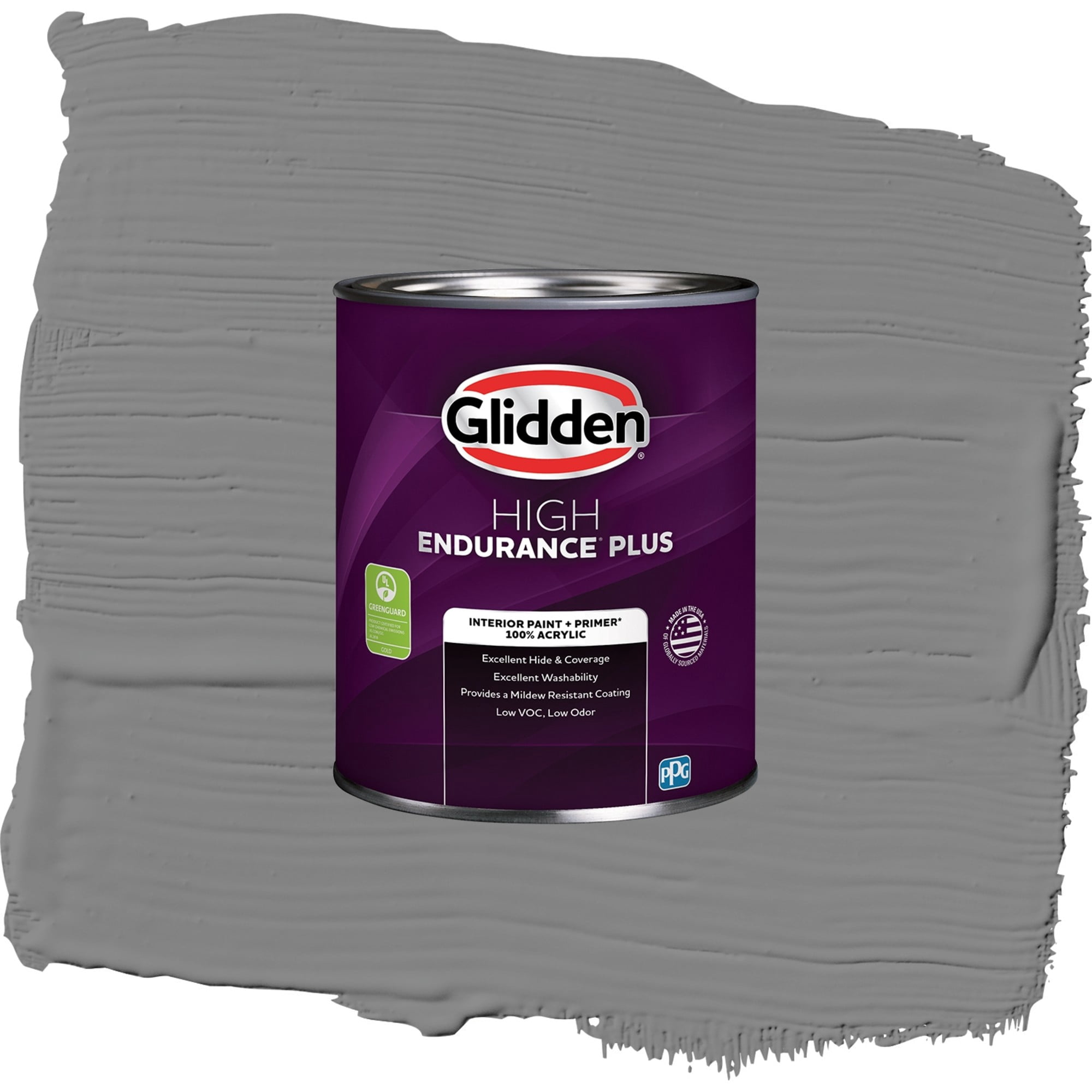 Glidden HEP Dover Gray / Grey, Semi-Gloss Interior Paint with Primer, 1 Quart