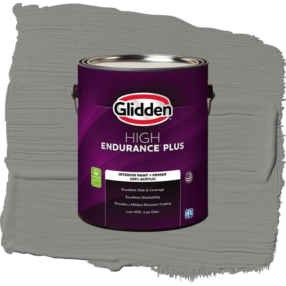 Glidden HEP Downpour / Grey, Semi-Gloss Interior Paint with Primer, 1 Gallon