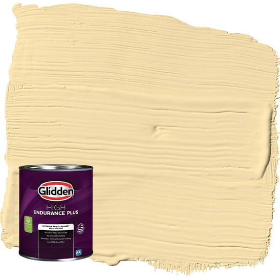 Glidden HEP Dusty Yellow / Yellow Eggshell Interior Paint with Primer, 1 Quart