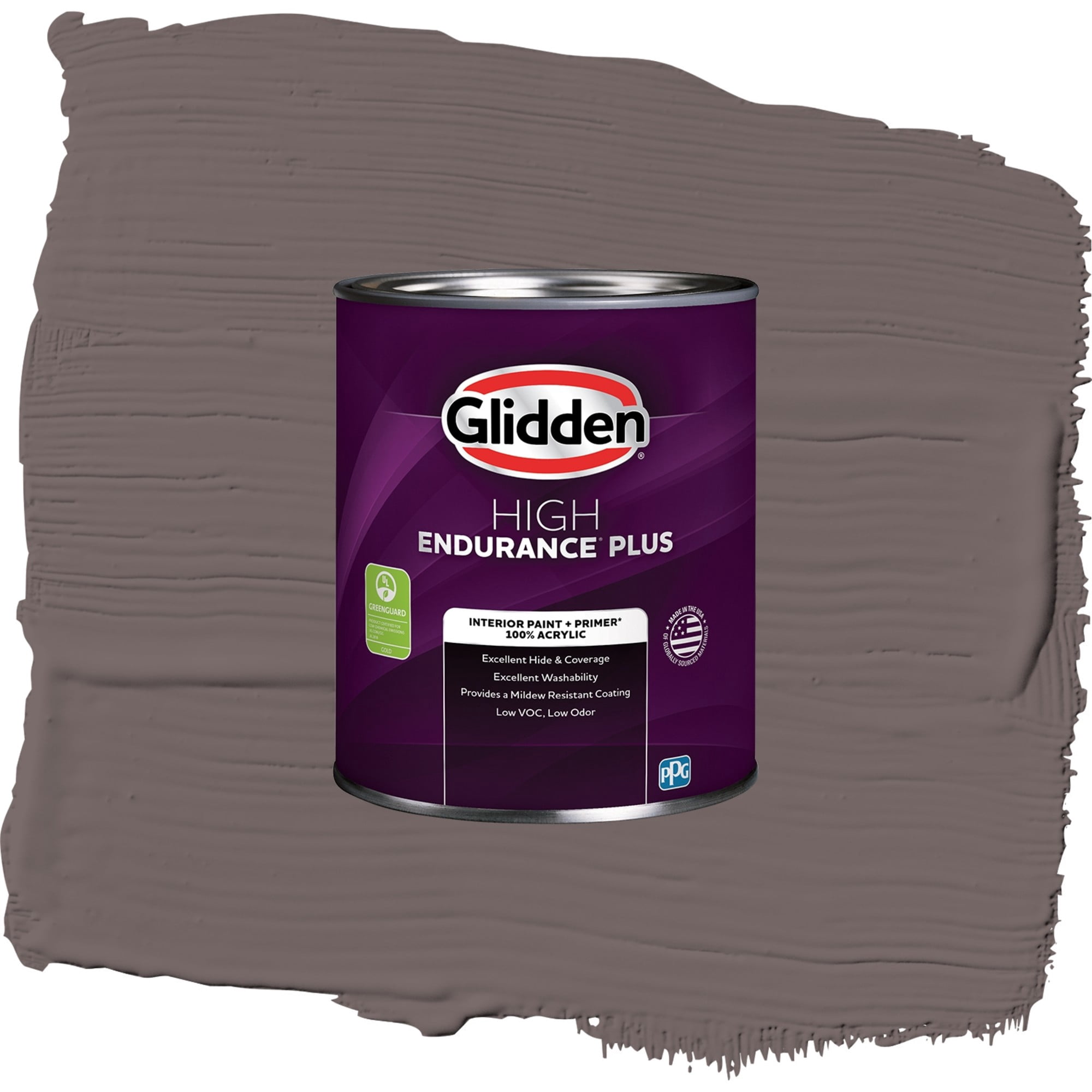 Glidden HEP Eagle Eye / Brown, Flat Interior Paint with Primer, 1 Quart