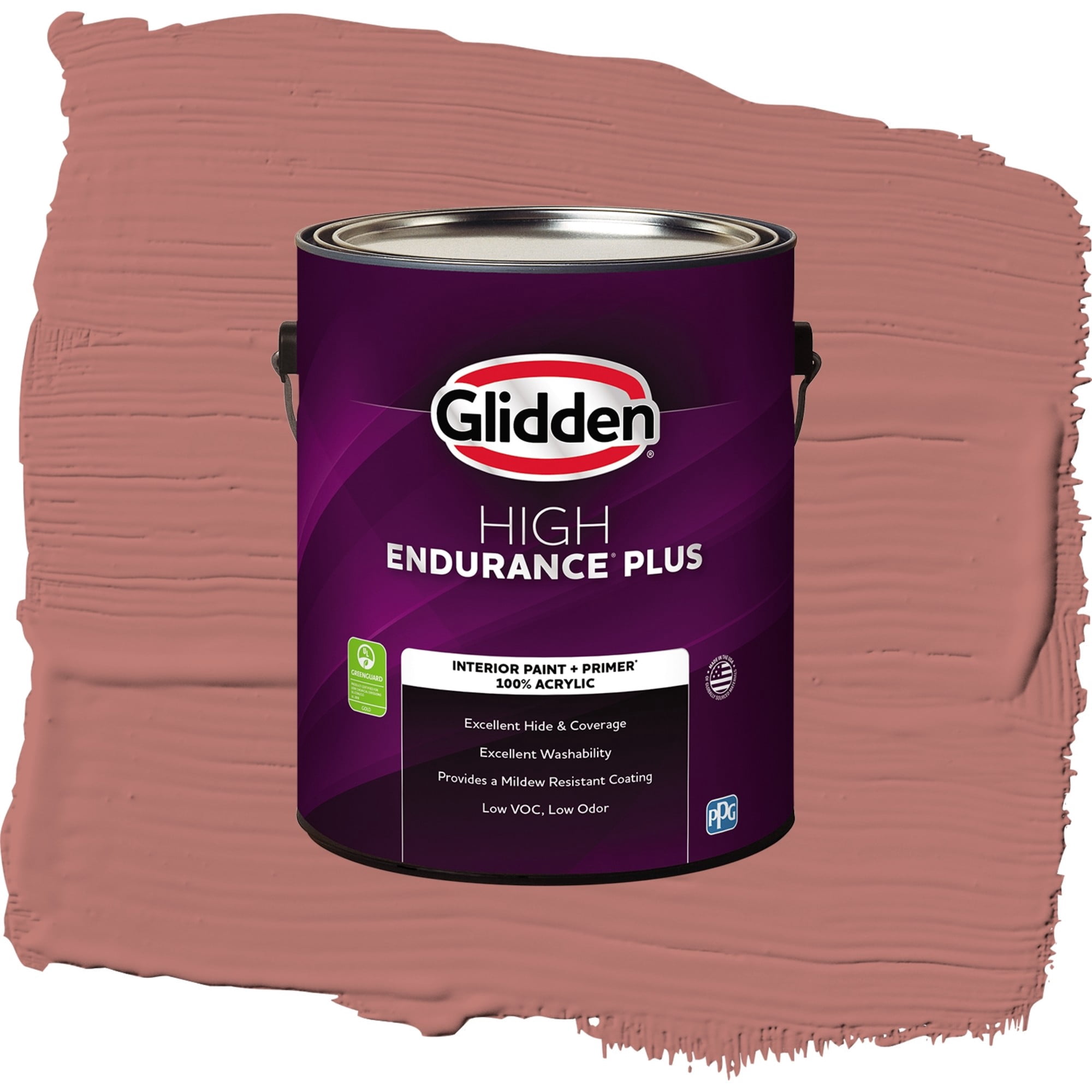 Glidden HEP Earth Rose / Red, Semi-Gloss Interior Paint with Primer, 1 Gallon