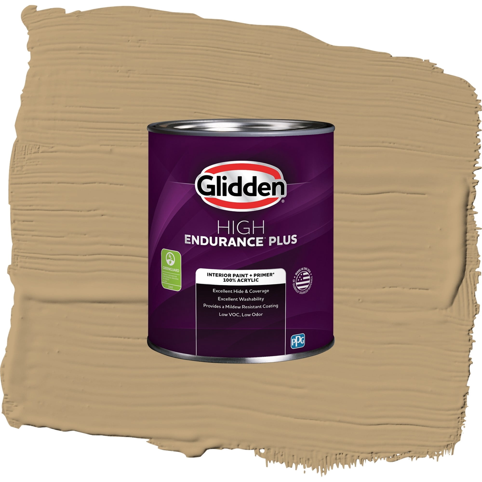 Glidden HEP Earthy Ocher / Beige, Semi-Gloss Interior Paint with Primer, 1 Quart