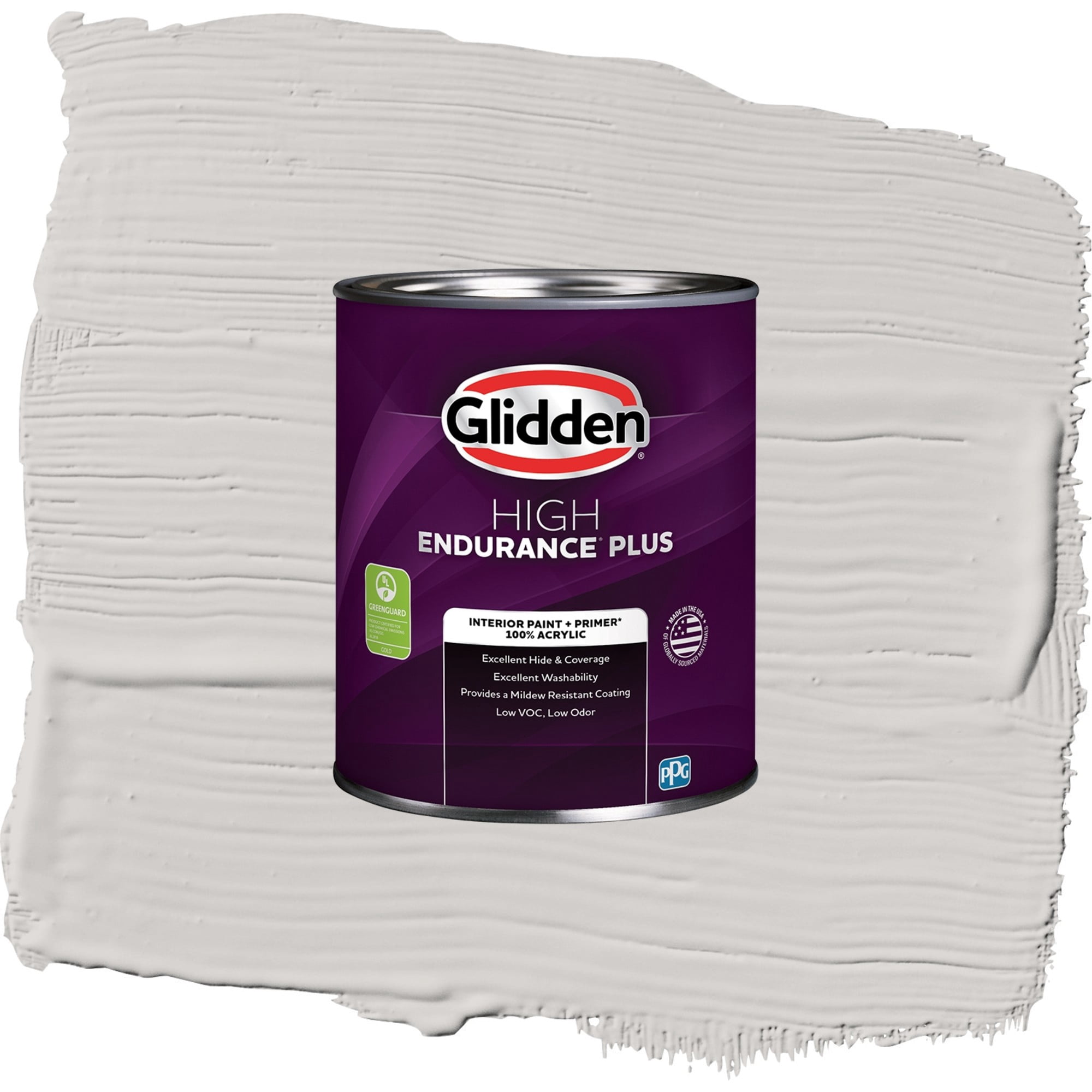 Glidden HEP Elusion / Grey, Flat Interior Paint with Primer, 1 Quart